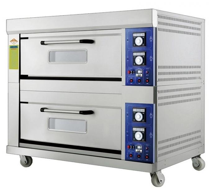 Типа Прокатывать печь пекарни газа с приурочивая контролем и регулируемыми палубами емкости 2 диапазона температур 20~400°К 4 подноса
