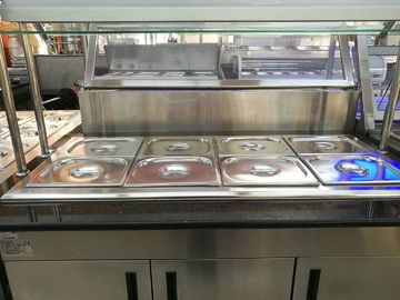 Блок еды мраморного оборудования ресторанного обслуживании нержавеющей стали горячий стоя Байн Мари 1600*900*800+560мм