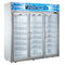Вертикальный холодильник дисплея супермаркета, замораживатель холодильника двери 3 стекел коммерчески