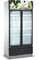 Коммерчески замораживатель холодильника LC-1000M2F, вертикальная витрина с стеклянной дверью
