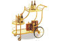 Зеркало тележки сервировки вина оборудований гостиничного сервиса большого колеса - прокатанное огнеупорное финиша золота