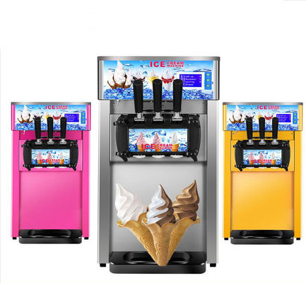 тело нержавеющей стали машины мороженого коммерчески 3-цвета машины мороженого настольного мягкое