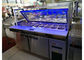 Голубой таблица приготовления уроков сэндвича Рэй 2 Рефригератед дверью с стеклянной вентиляторной системой охлаждения крышки/коммерчески замораживателем холодильника салат-бара