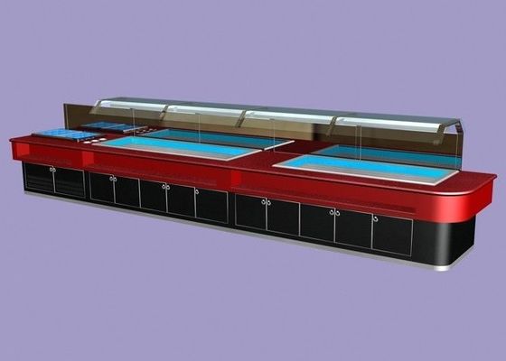 Мраморный счетчик 400L адвокатского сословия салата суш с светом СИД, коммерчески оборудованием шведского стола